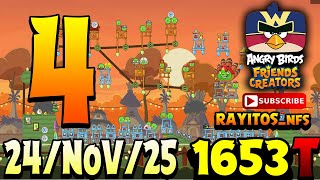 Angry Birds Friends Level 4 Tournament 1653 Highscore  POWER-UP walkthrough