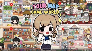 ♡⁠˖⁠꒰Building ideas in Game World: Tour Map Edition🎀✨||seven eleven🏪,Library📚,Sushi🍣||beautylylyl-l  screenshot 4