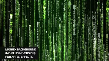 Matrix Background For Ae No Plugin | After Effects Template