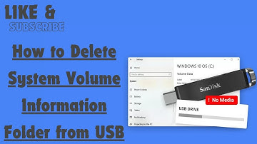 Hoe verwijder ik de map met systeemvolume-informatie van een USB-stick?