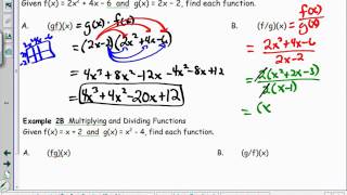 6-5 Operations with Functions part 1