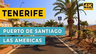 TENERIFE: Puerto de Santiago / Las Americas - Driving Tour (4K Ultra HD)