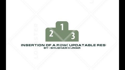 Basics of jdbc programming Tutorial-7(inserting row in Resultset object)