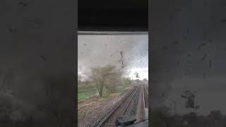 4/26/24 Train conductor gets hit by tornado in Nebraska #tornado #damage #storm #weather