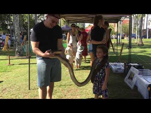 Sophia Holding a PYTHON