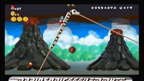 NSMBW Custom Level Lava Beach