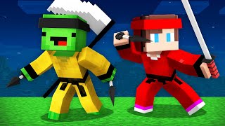 JJ and Mikey Became Ninjas in Minecraft - Maizen