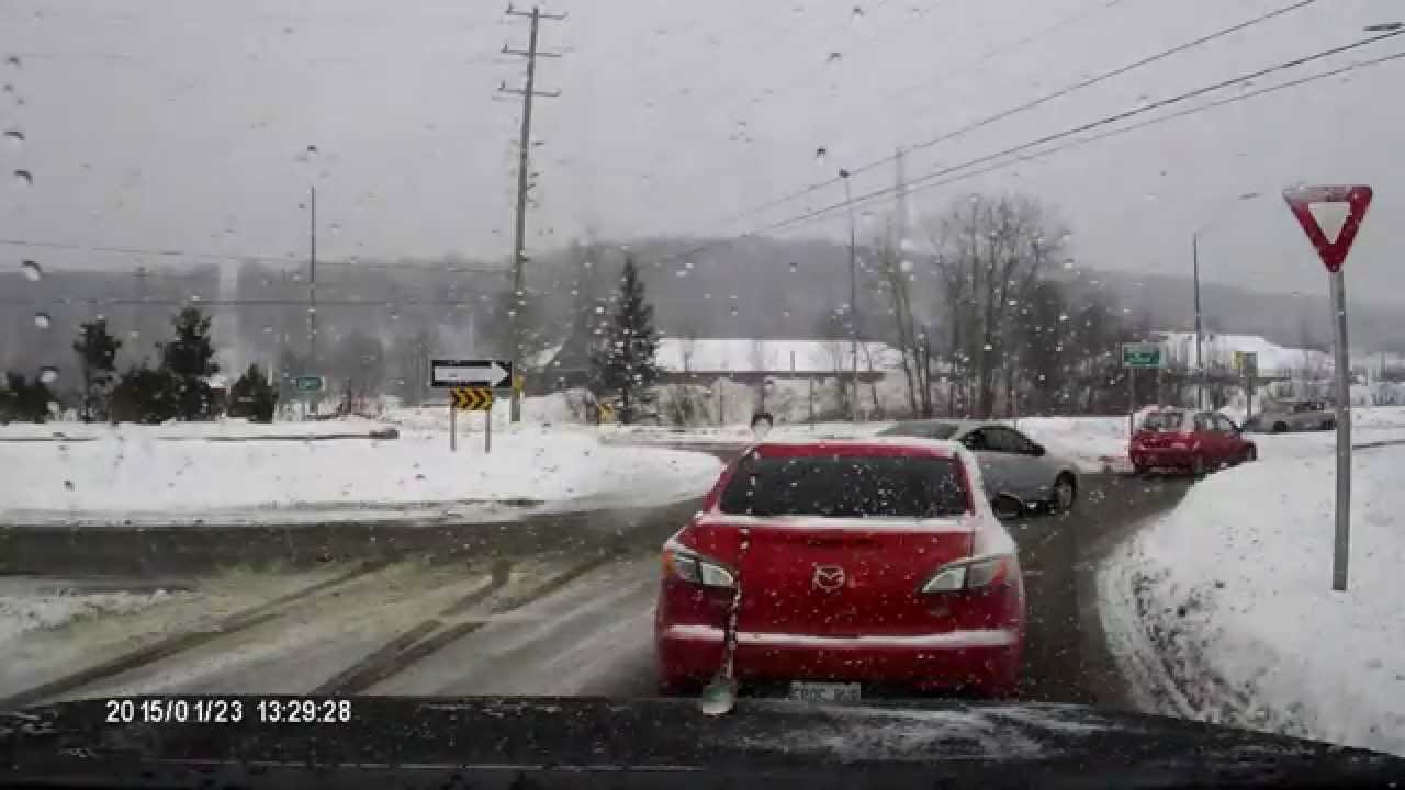 Learn how a roundabout works! Man fails to yield today at a roundabout ...