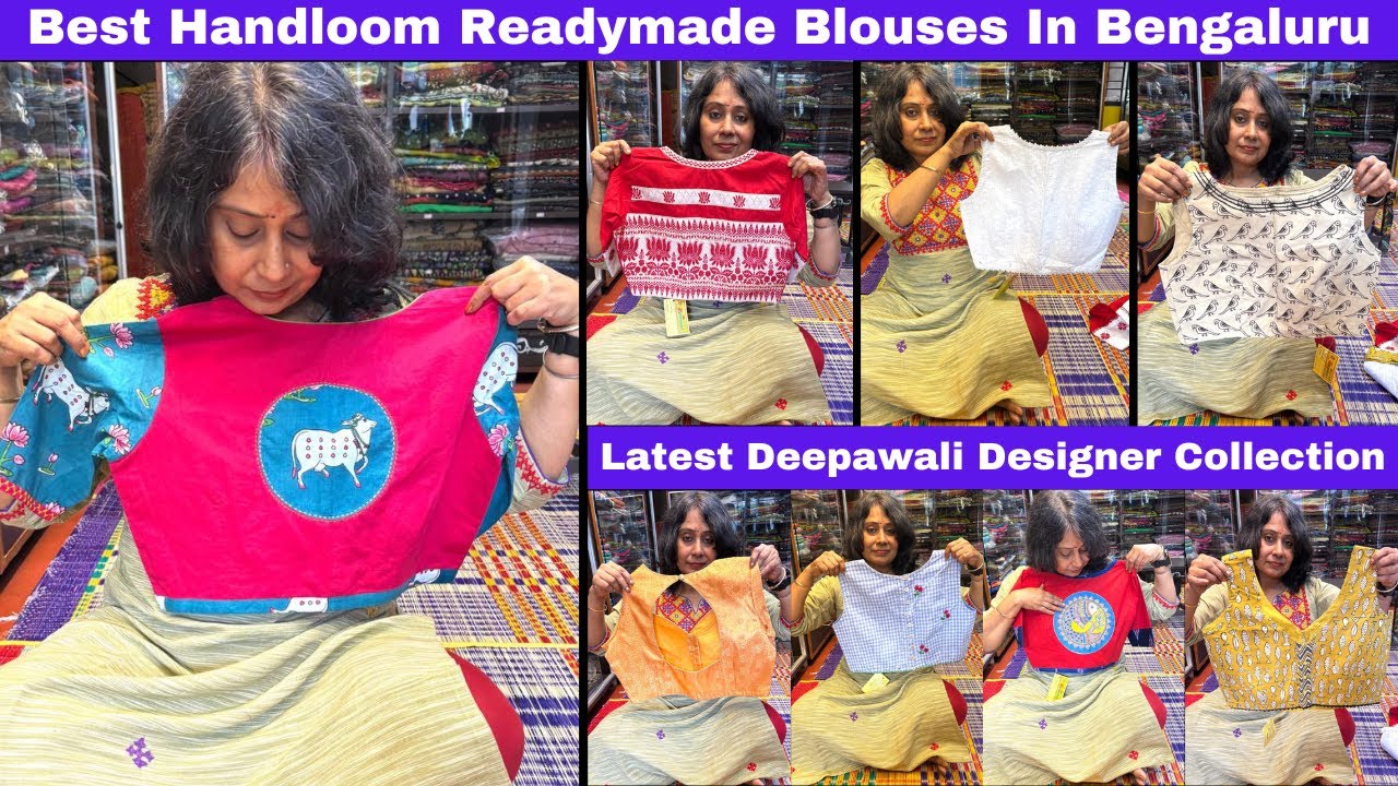 Лучшие готовые блузки ручного ткачества в Раджаджинагаре, Бангалоре, Каламкари, Аджрахе, хлопке П...