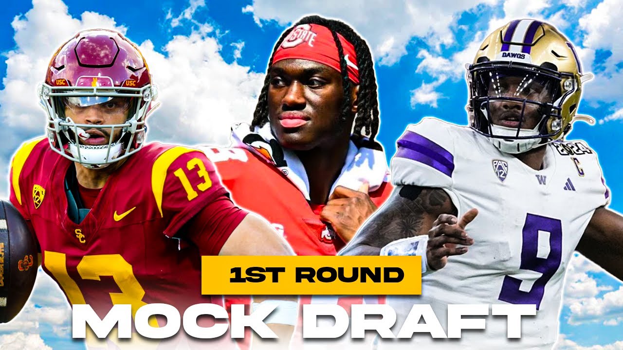 2024 NFL First Round Mock Draft 1.0: QB's FLY Off the Board Early - YouTube