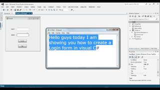 Visual Studio C# 2012  tutorials creating a login form