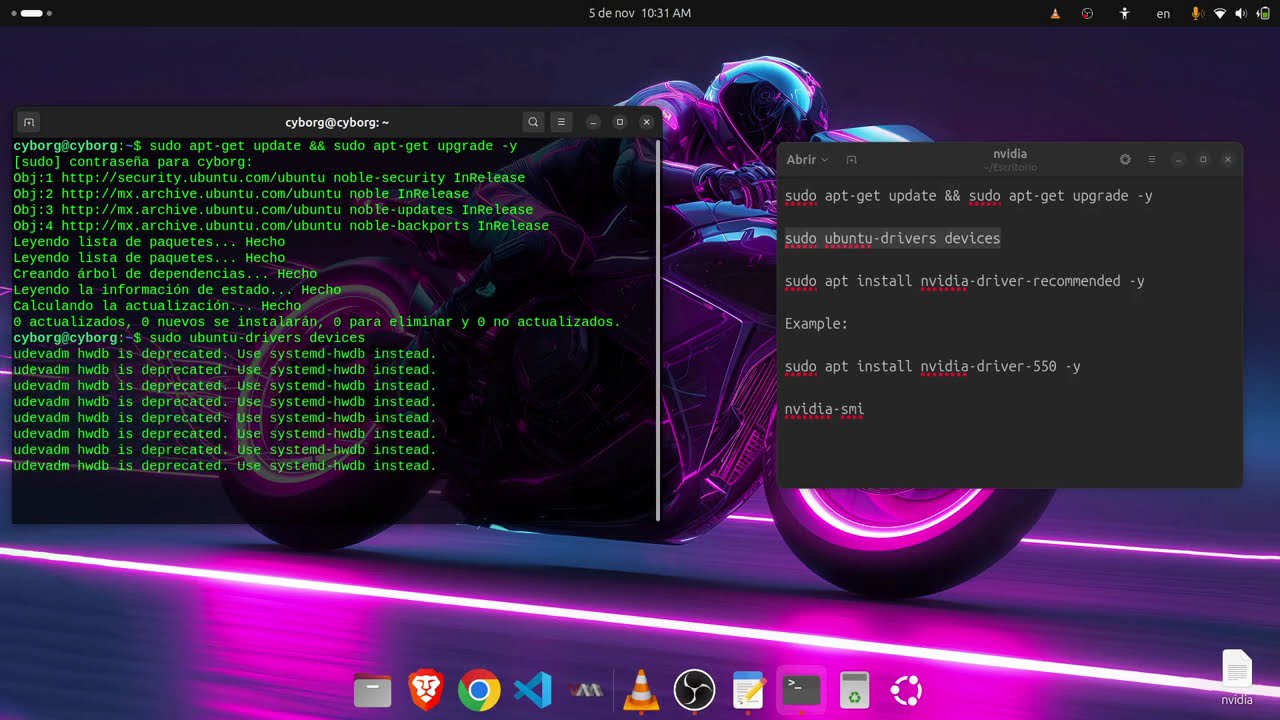 How to install NVIDIA DRIVERS on UBUNTU LINUX