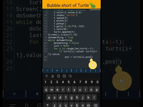 Bubble short using python turtle || python coding status 😍😜 #shorts   #programming  #turtle  #python