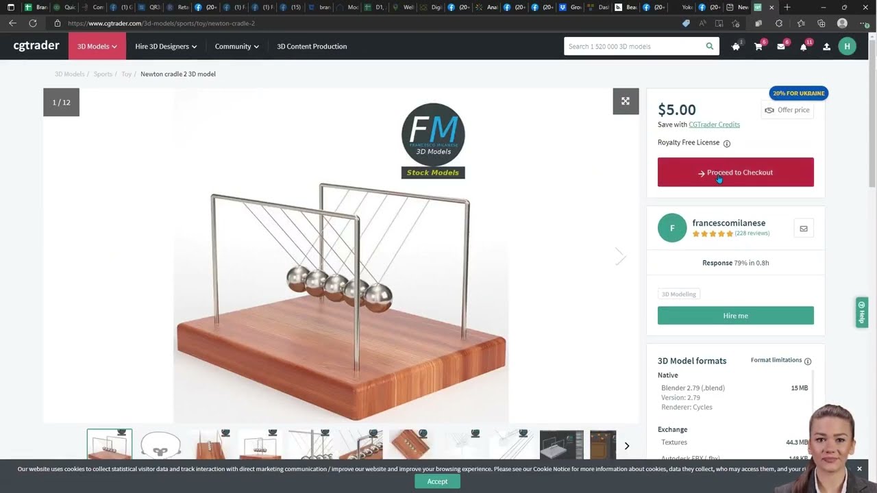 How to animate a 3D model in Blender and upload it to p3d.in - YouTube
