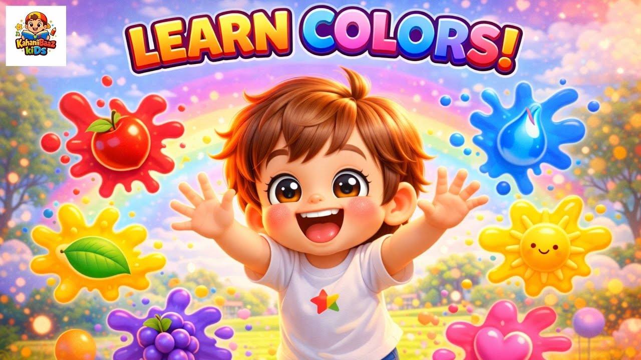 Colors Nursery Rhyme for Kids 🎨 | Learn Red, Blue, Yellow & More