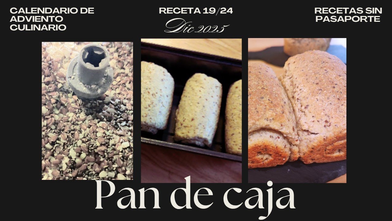 Pan de caja 📦 multigrano, para sandwich, de molde, (40 g de mantequilla)  calendario de Adviento