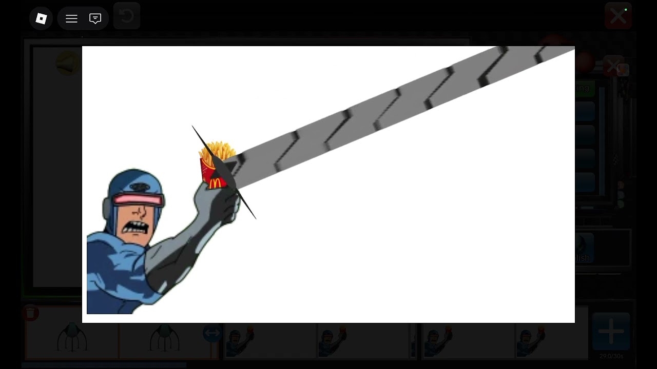 omnidroid VX 8 tries to steal gazer beam's mcdonald's fries but got destroyed