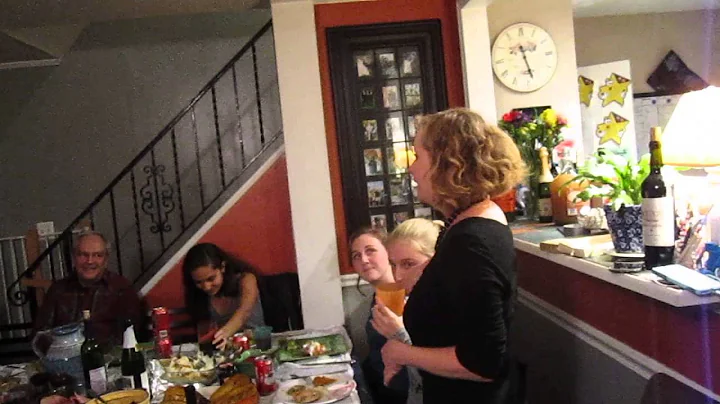Suzanne's Thanksgiving toast at the Doherty's