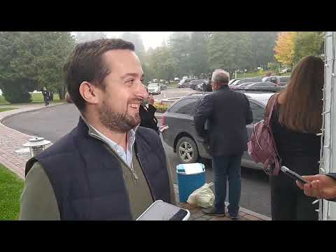 Замглавы Офиса президента Кирилл Тимошенко на съезде "Слуги народа" в Трускавце