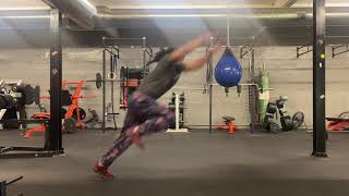 Single leg eccentric broad jump