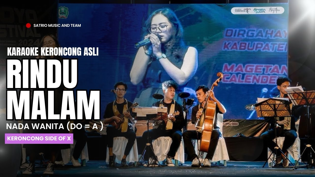 Kr. RINDU MALAM - Karaoke Keroncong Asli Wanita (Do = A)