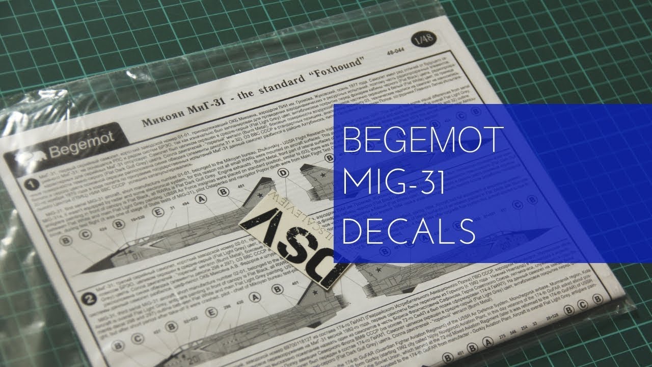 decals for motorcycle Begemot Decals 1/48 MiG-31 (48-044) Review