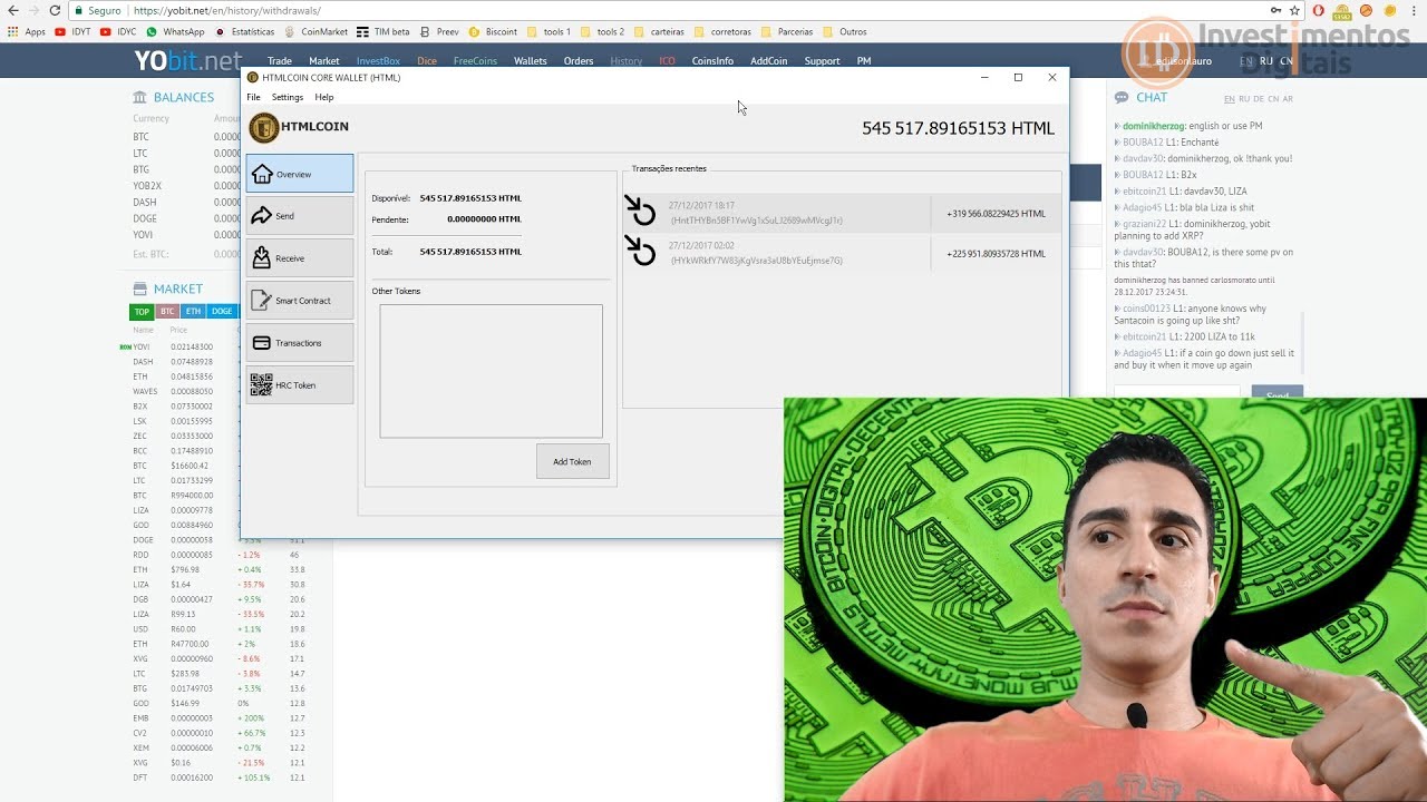 HTML Coin Retirando da YoBit / Raiwallet Aviso Importante
