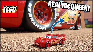 I Built LEGO Lightning McQueen in Front of the REAL One!