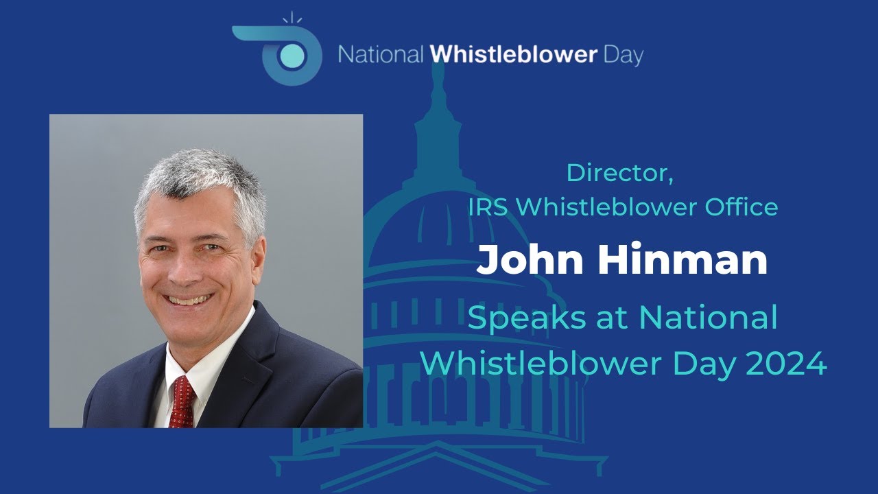 John Hinman Speaks at National Whistleblower Day 2024