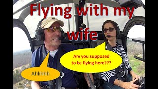 Flying with my wife in the helicopter!