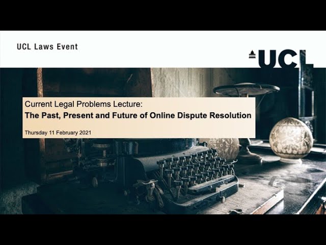 Watch The Past, Present and Future of Online Dispute Resolution on YouTube.