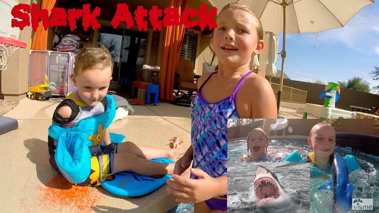 Shark Attack in the pool..Grey lost his ARM !! :0 Blood was EVERYWHERE