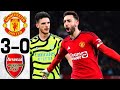 Manchester united vs arsenal 30  all goals and highlights  2024  bruno
