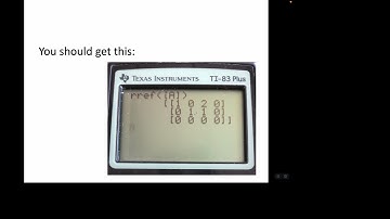 Row Reduction on a TI 83 or TI 84