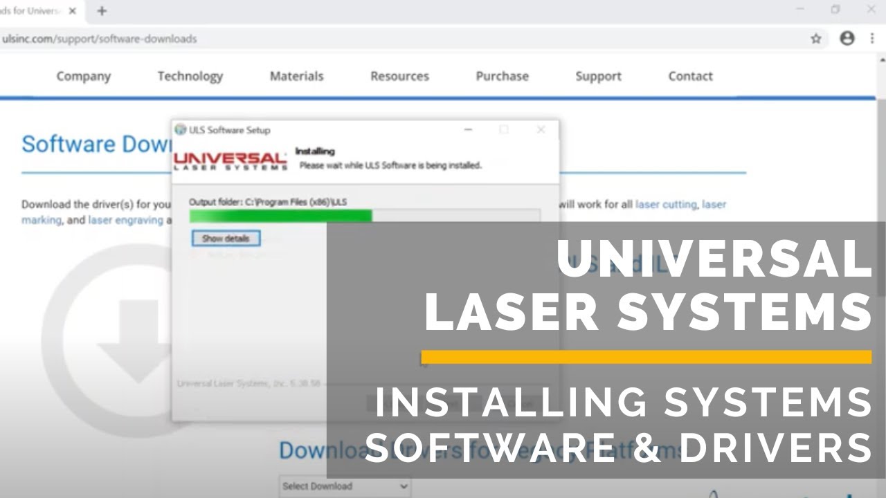 Logisk ækvator Tæt Installing Universal Laser Systems Software and Drivers - YouTube