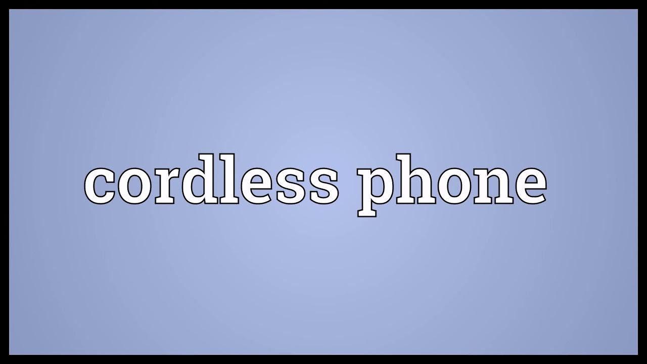 Cordless phone Meaning YouTube