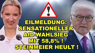 EIL: AfD-SIEG mit 58,8%! Steinmeier HEULT!