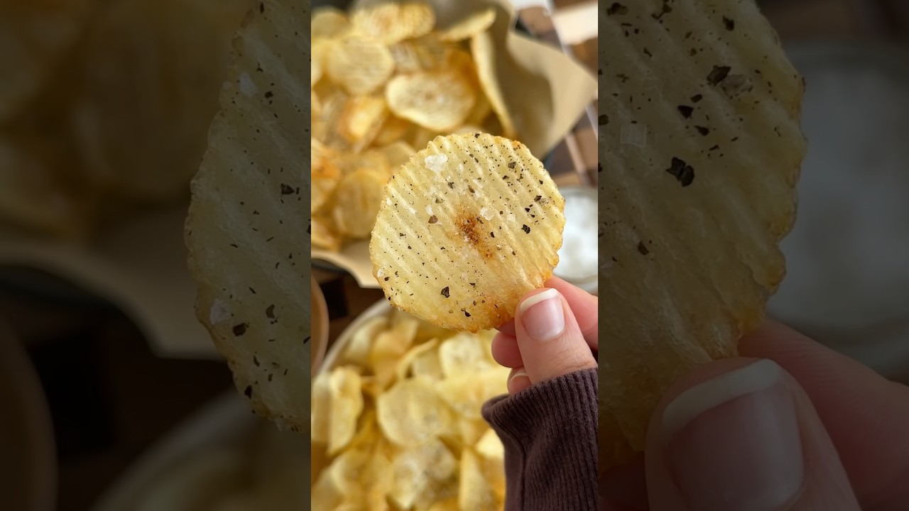 you only need TWO ingredients to make potato chips at home!
