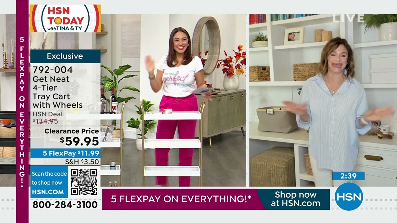 Get Neat 4Tier Tray Cart with Wheels