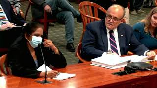 Giuliani Asks Michigan Witness to Remove Mask