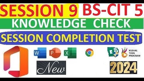 SESSION 9 | GUIDED DO-IT-YOURSELF SESSION 9 | BS-CIT SESSION 5 | Computer Knowledge