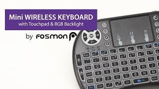 Fosmon Mini Wireless Keyboard w/ Easy Connect USB Receiver for PC, Mac, Xbox One, PS4