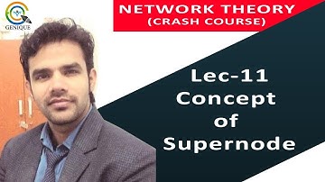 Lecture 11 I  Concept of Supernode I Network Theory I GATE I Genique Education
