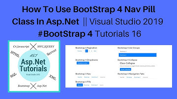 How to use bootstrap 4 nav pill class in asp.net || visual studio 2019 #bootstrap 4 tutorials 16