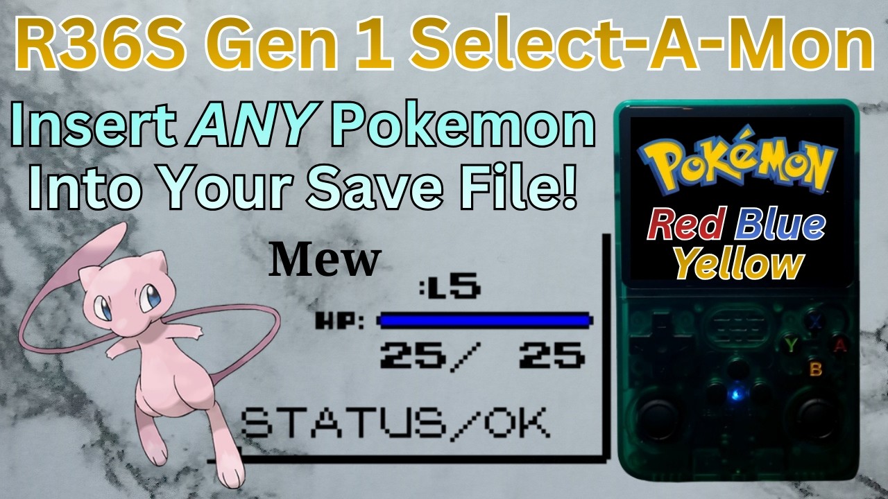 R36S Pokemon Select a Mon Script - Easily Add Pokemon to Your Gen 1 ...