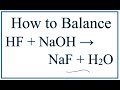 Chemical Reactions and Balancing Equations