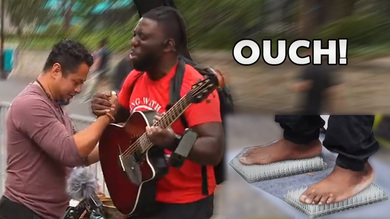 Guitaro Steps On Razor Sharp Nails BAREFOOT