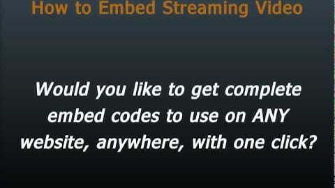 What is the best video embed code generator?