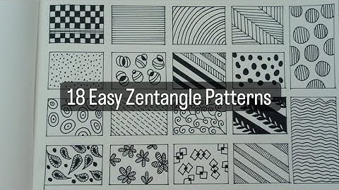 18 Easy Zentangle Patterns | Zentangle Patterns for Beginners