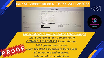 SAP SF Compensation THR86_2311 2H2023 Certification Exam Questions & Answers Preparation @sap